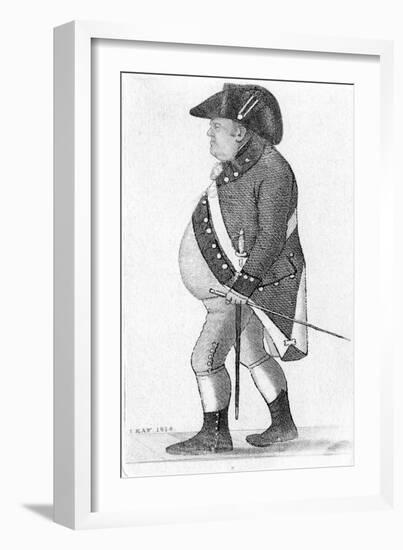 Captain James Burnet-John Kay-Framed Art Print