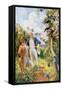Captain James Cook and Botanist Joseph Banks Examining the Wild Life and Flora in Botany Bay-null-Framed Stretched Canvas