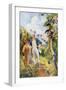 Captain James Cook and Botanist Joseph Banks Examining the Wild Life and Flora in Botany Bay-null-Framed Giclee Print