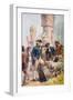 Captain James Cook Examining the Statues on Easter Island-null-Framed Giclee Print