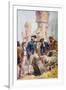 Captain James Cook Examining the Statues on Easter Island-null-Framed Giclee Print