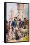 Captain James Cook Examining the Statues on Easter Island-null-Framed Stretched Canvas