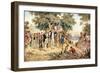 Captain James Cook Taking Possession of New South Wales in the Name of the British Crown, 1770-null-Framed Giclee Print