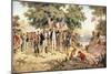 Captain James Cook Taking Possession of New South Wales in the Name of the British Crown, 1770-null-Mounted Giclee Print