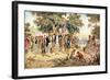 Captain James Cook Taking Possession of New South Wales in the Name of the British Crown, 1770-null-Framed Giclee Print