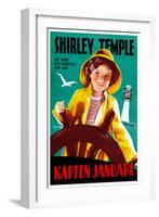 Captain January, (aka Kapten Januari), Shirley Temple on Swedish Poster Art, 1936-null-Framed Art Print