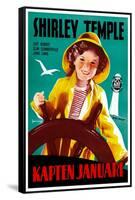 Captain January, (aka Kapten Januari), Shirley Temple on Swedish Poster Art, 1936-null-Framed Stretched Canvas