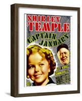 Captain January, Shirley Temple, Guy Kibbee on Midget Window Card, 1936-null-Framed Art Print