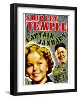 Captain January, Shirley Temple, Guy Kibbee on Midget Window Card, 1936-null-Framed Art Print