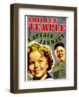 Captain January, Shirley Temple, Guy Kibbee on Midget Window Card, 1936-null-Framed Art Print