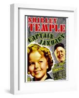 Captain January, Shirley Temple, Guy Kibbee on Midget Window Card, 1936-null-Framed Art Print