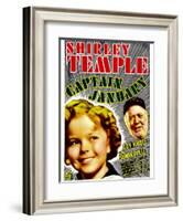 Captain January, Shirley Temple, Guy Kibbee on Midget Window Card, 1936-null-Framed Art Print