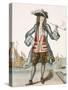 Captain Jean Bart of Dunkerque (Coloured Engraving)-French-Stretched Canvas