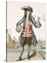 Captain Jean Bart of Dunkerque (Coloured Engraving)-French-Stretched Canvas