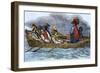 Captain John Smith Exploring the Chesapeake Bay Region-null-Framed Giclee Print