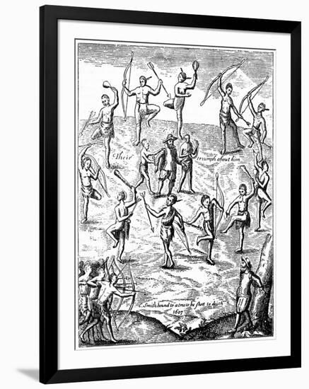 Captain John Smith Taken Prisoner by the Indians, Virgina, 1607-null-Framed Giclee Print