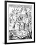 Captain John Smith Taken Prisoner by the Indians, Virgina, 1607-null-Framed Giclee Print