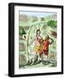 Captain John Smith Taking the King of Pamaunkee Prisoner, 1608-null-Framed Giclee Print