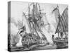 Captain Keigwin in the Revenge, Beating Off Sevagees Fleet, 1884-null-Stretched Canvas