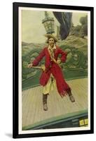 Captain Keitt on His Quarter-Deck-Howard Pyle-Framed Art Print