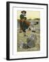 Captain Kidd Buries His Treasure-Howard Pyle-Framed Giclee Print
