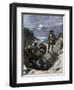 Captain Kidd Burying His Pirate Treasure on Gardiner's Island, New York Harbor-null-Framed Giclee Print