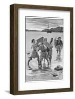 Captain Kidd Lands with His Crew and Treasure-Sidney Cowell-Framed Photographic Print