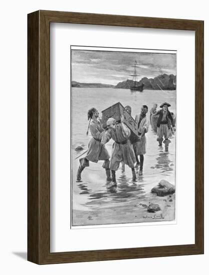 Captain Kidd Lands with His Crew and Treasure-Sidney Cowell-Framed Photographic Print