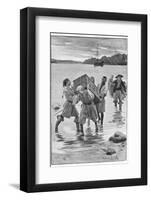 Captain Kidd Lands with His Crew and Treasure-Sidney Cowell-Framed Photographic Print