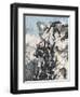 Captain Lebedief Heroically Defending the Bastion at Port Arthur, Russo-Japanese War, 1904-5-null-Framed Giclee Print