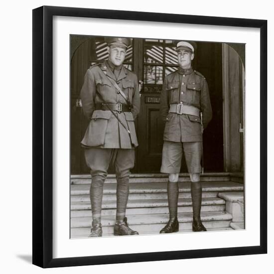 Captain Macdougall, Dso, and Cadet Mullin, Two Canadian Vcs, World War I, 1914-1918-null-Framed Photographic Print