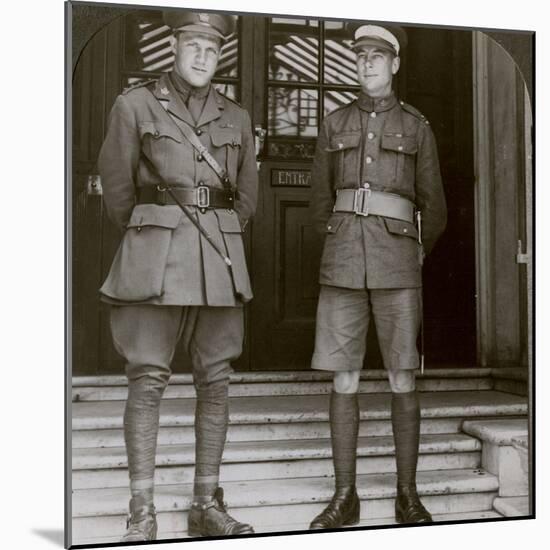 Captain Macdougall, Dso, and Cadet Mullin, Two Canadian Vcs, World War I, 1914-1918-null-Mounted Photographic Print