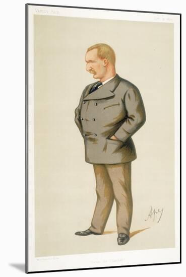 Captain Matthew Webb, First Man to Swim the English Channel, 1875-Carlo Pellegrini-Mounted Giclee Print