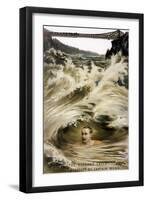 Captain Matthew Webb Survives Niagara Falls-null-Framed Photographic Print