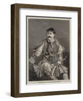 Captain Meetza, a Greek Insurgent Leader-null-Framed Giclee Print