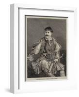 Captain Meetza, a Greek Insurgent Leader-null-Framed Giclee Print