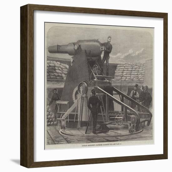 Captain Moncrieff's Protected Barbette Gun-null-Framed Giclee Print