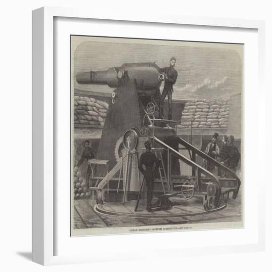 Captain Moncrieff's Protected Barbette Gun-null-Framed Giclee Print