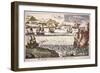 Captain Morgan Defeats Spanish Warships Blocking the Mouth of Lake Maracaibo in 1669-null-Framed Giclee Print