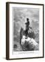 Captain Nemo Climbing a Rock, Illustration from "20,000 Leagues under the Sea"-Alphonse Marie de Neuville-Framed Giclee Print
