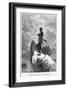 Captain Nemo Climbing a Rock, Illustration from "20,000 Leagues under the Sea"-Alphonse Marie de Neuville-Framed Giclee Print