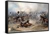 Captain Norman Ramsay, Royal Horse Artillery, Galloping His Troop Through the French Army to…-George Bryant Campion-Framed Stretched Canvas