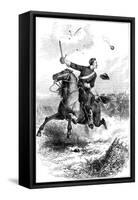 Captain Northrop Leading the Attack at Knoxville, Tennessee, American Civil War, 1863-null-Framed Stretched Canvas