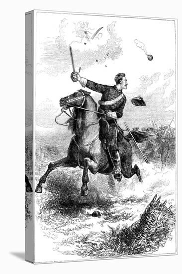 Captain Northrop Leading the Attack at Knoxville, Tennessee, American Civil War, 1863-null-Stretched Canvas