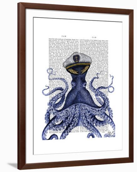 Captain Octopus-Fab Funky-Framed Art Print