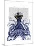 Captain Octopus-Fab Funky-Mounted Art Print