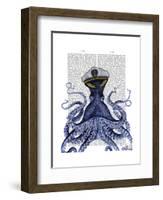 Captain Octopus-Fab Funky-Framed Art Print