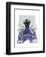 Captain Octopus-Fab Funky-Framed Art Print