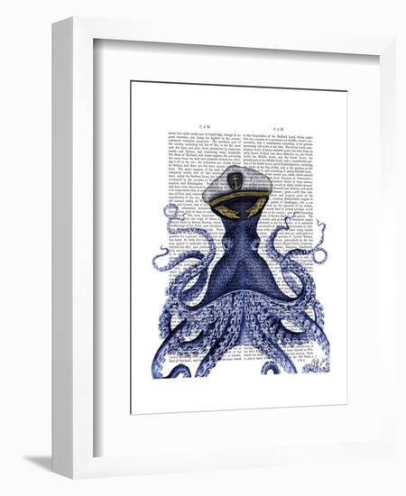 Captain Octopus-Fab Funky-Framed Art Print