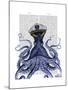 Captain Octopus-Fab Funky-Mounted Art Print